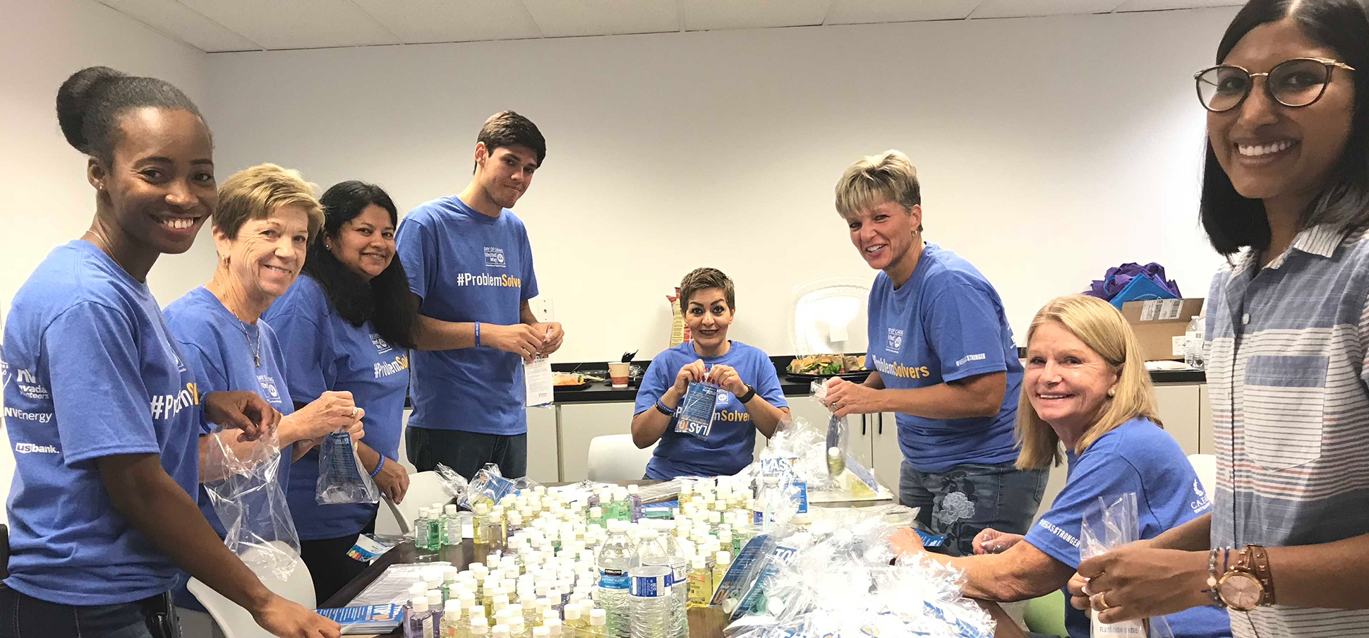 Group pf volunteers works on Immunize Nevada project