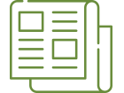 green icon depicting printed materials 