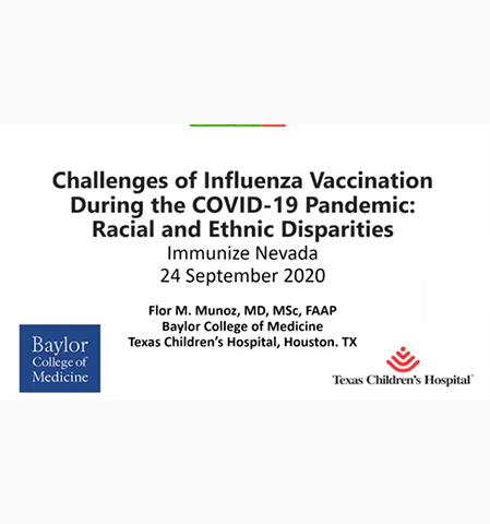 Slide from challenges of flu and COVID presentation