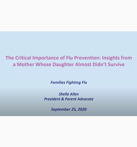 Slide from webinar on moms and flu