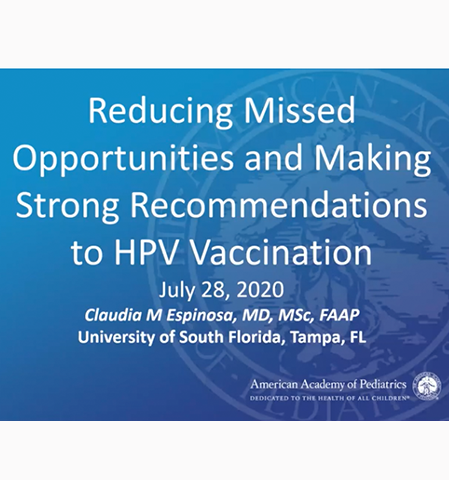Opening frame of presentation on HPV